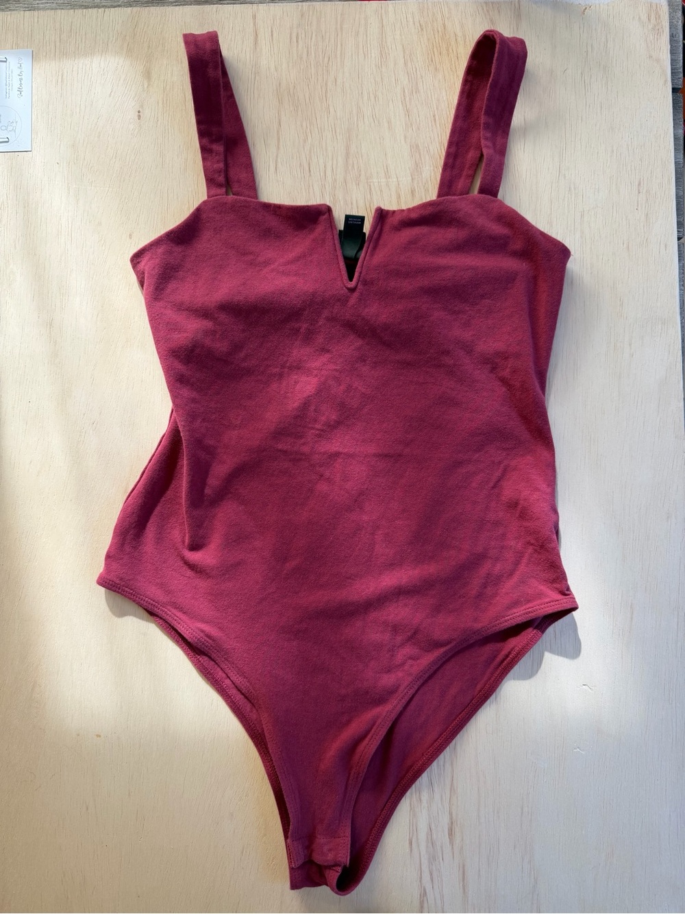 wild fable Tank One-Piece Bodysuit in Berry
